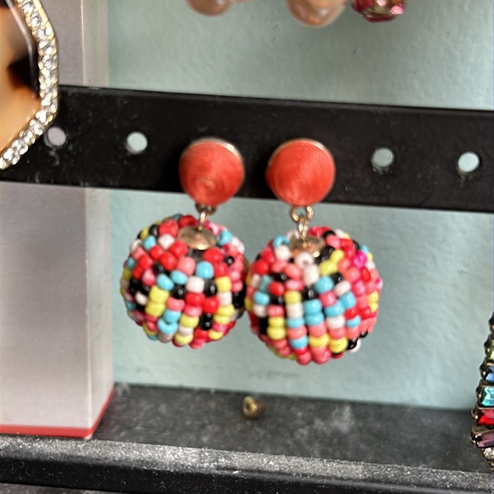 Baublebar beaded earrings ball shape
